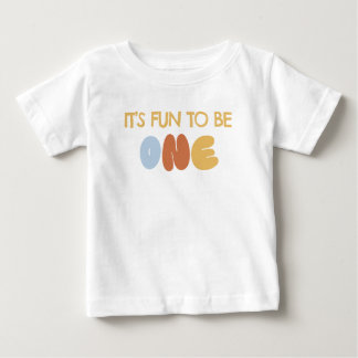 T-shirt Pour Bébé C'est amusant d'être pour un 1er anniversaire 