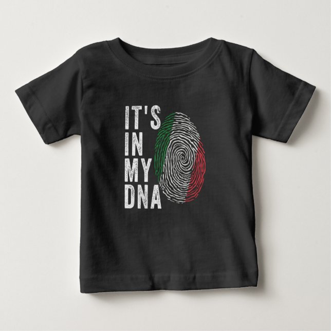 T-shirt Pour Bébé C'est dans mon ADN - drapeau Italie (Devant)