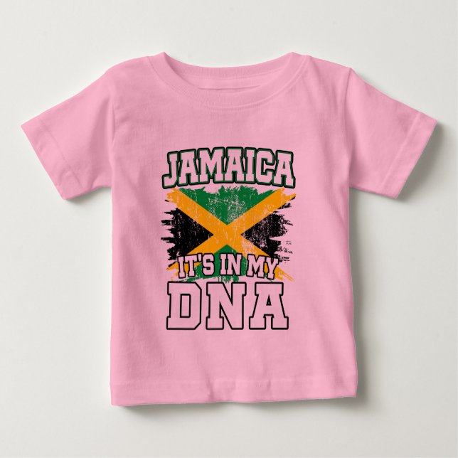 T-shirt Pour Bébé C'est dans mon ADN Jamaïcain Pride Jamaïque Drapea (Devant)