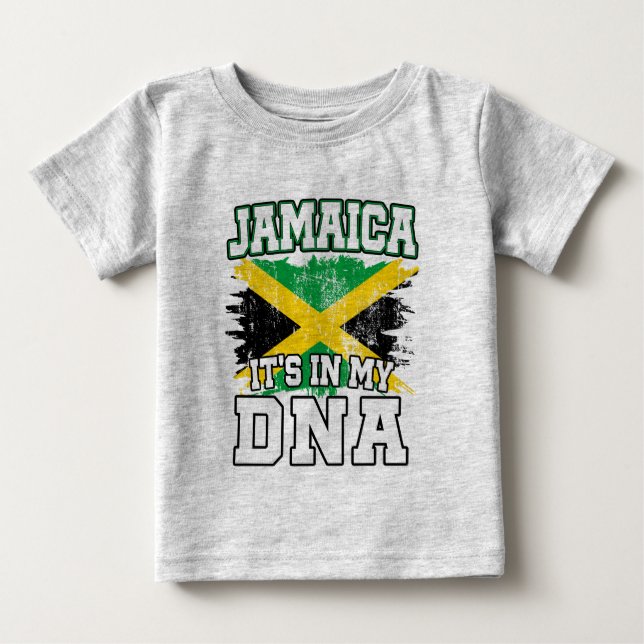 T-shirt Pour Bébé C'est dans mon ADN Jamaïcain Pride Jamaïque Drapea (Devant)