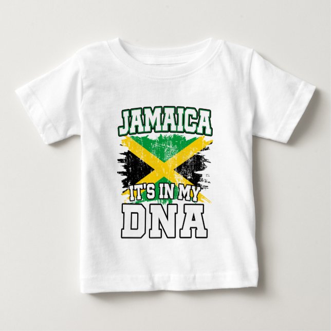 T-shirt Pour Bébé C'est dans mon ADN Jamaïcain Pride Jamaïque Drapea (Devant)