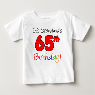 T-shirt Pour Bébé C'est le 65e anniversaire de grand-mère