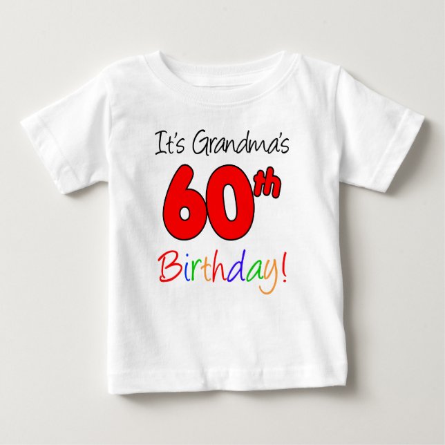 T-shirt Pour Bébé C'est le soixantième anniversaire de la (Devant)