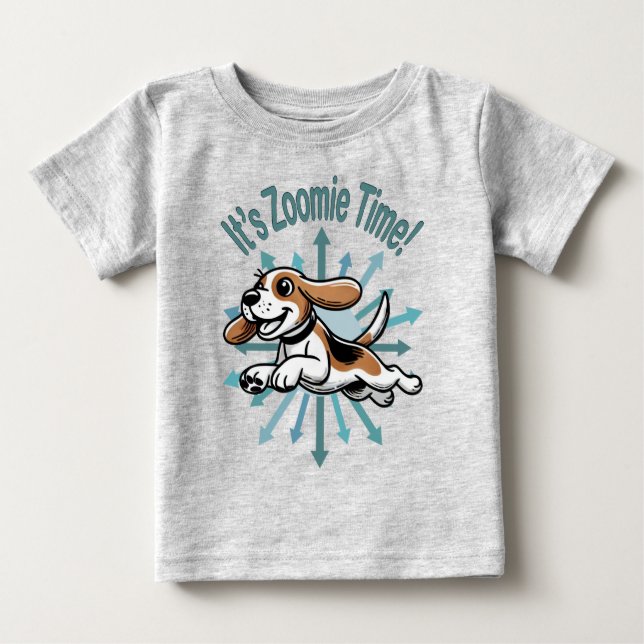 T-shirt Pour Bébé C'est le temps Zoomie Beagle (Devant)