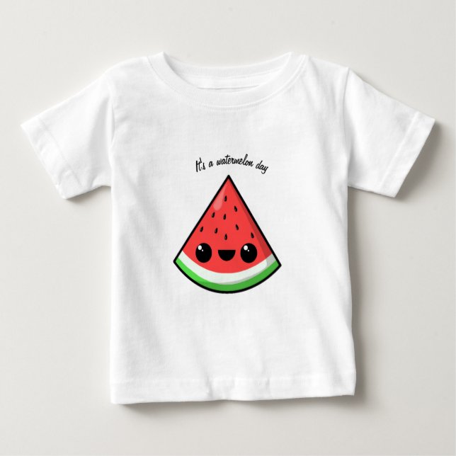 T-SHIRT POUR BÉBÉ C'EST LE TOP D'UN ENFANT DE LA JOURNÉE WATERMELON (Devant)