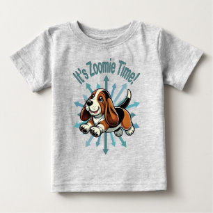 T-shirt Pour Bébé C'est l'heure de Zoomie Basset Hound