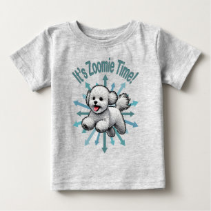 T-shirt Pour Bébé C'est l'heure de Zoomie Bichon Frise