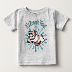 T-shirt Pour Bébé C'est l'heure des Zoomies Bouledogue