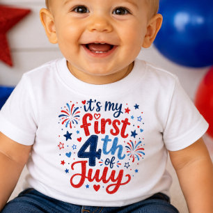 T-shirt Pour Bébé C'est Ma Première Chemise Bébé 4 Juillet