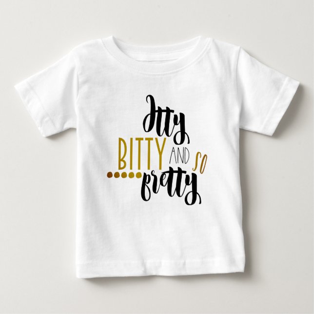 T-shirt Pour Bébé C'Est Mal Et Oh Si Joli Fille De Bébé Moderne (Devant)