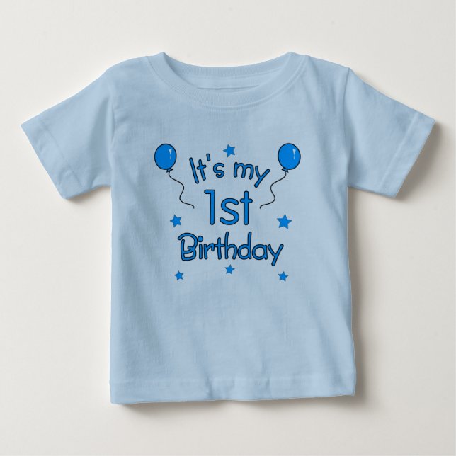 T-shirt Pour Bébé C'est mon 1er anniversaire (Devant)