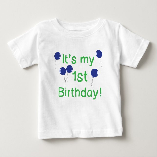 T-shirt Pour Bébé C'est mon 1er anniversaire (Devant)