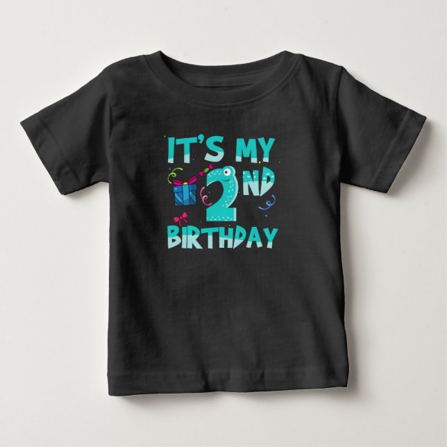 T-shirt Pour Bébé C'est mon 2ème anniversaire Mignon (Devant)