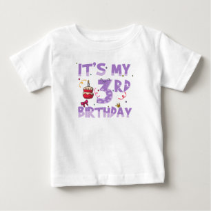 T-shirt Pour Bébé C'est mon 3ème anniversaire 