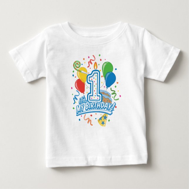 T-shirt Pour Bébé C'est mon anniversaire ! Un an enfant bébé (Devant)