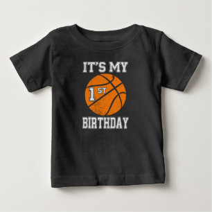 T-shirt Pour Bébé C'est mon design de basket pour mon 1er anniversai