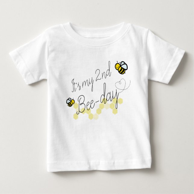 T-shirt Pour Bébé C'Est Mon Jour D'Abeille De Miel Anniversaire (Devant)