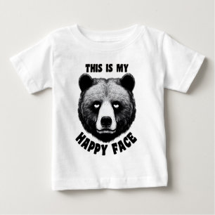 T-shirt Pour Bébé C'est mon joyeux visage - Ours