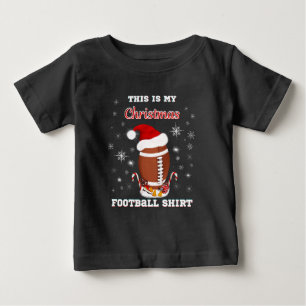 T-shirt Pour Bébé C'est mon maillot de football de Noël avec des sna