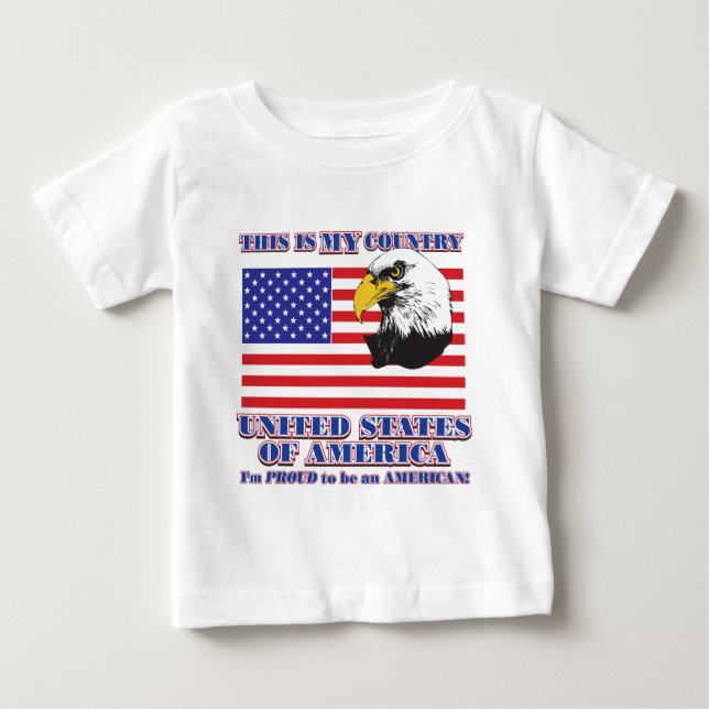 T-shirt Pour Bébé C'est mon pays (Devant)