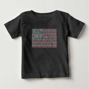 T-shirt Pour Bébé C'est mon pays