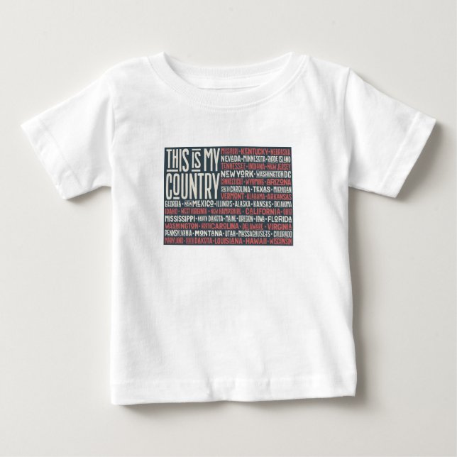 T-shirt Pour Bébé C'est mon pays (Devant)