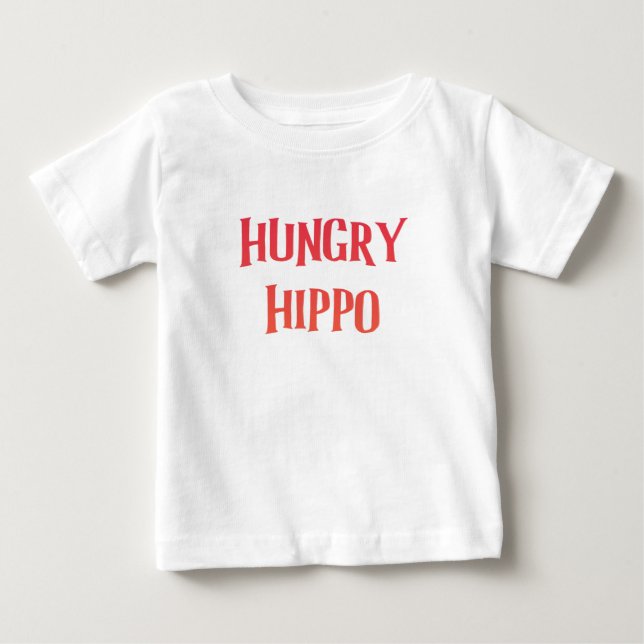 T-shirt Pour Bébé C'est mon petit hippopotame sauvage affamé  (Devant)