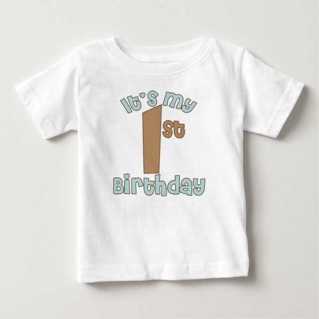 T-shirt Pour Bébé C'est mon premier anniversaire (Devant)