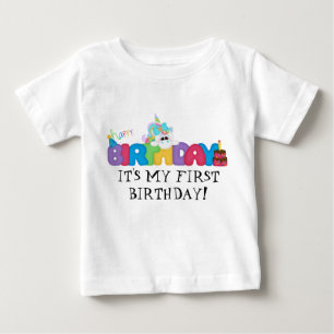 T-shirt Pour Bébé C'est mon premier t-shirt bébé anniversaire