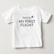 "C'est mon premier vol" Mini T-shirt bébé minimali
