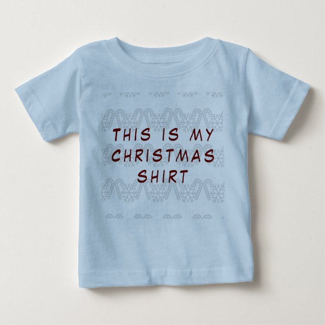 T-shirt Pour Bébé C'est mon vêtement de bébé mignon chemise de Noël (Devant)