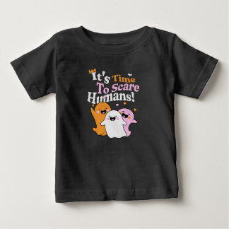 T-shirt Pour Bébé C'est temps de faire peur aux humains ! Gentils fa