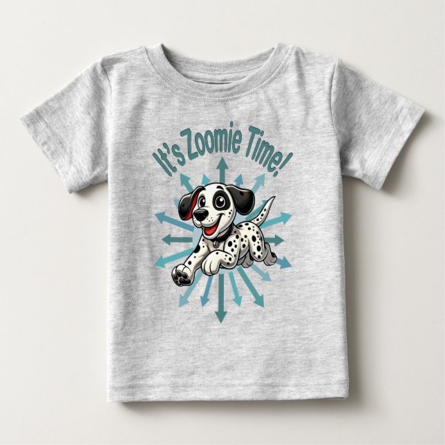 T-shirt Pour Bébé C'est Zoomie Time Dalmatien (Devant)