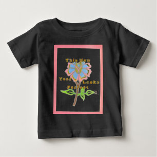 T-shirt Pour Bébé Cette nouvelle année semble parfait floral texte a