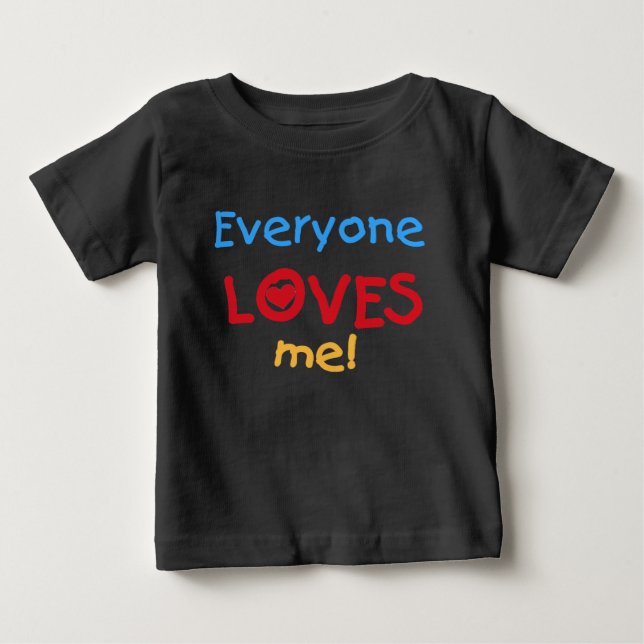 T-shirt Pour Bébé Chacun m'aime (Devant)