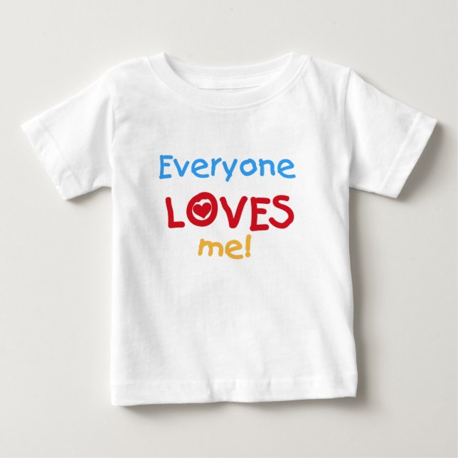 T-shirt Pour Bébé Chacun m'aime (Devant)