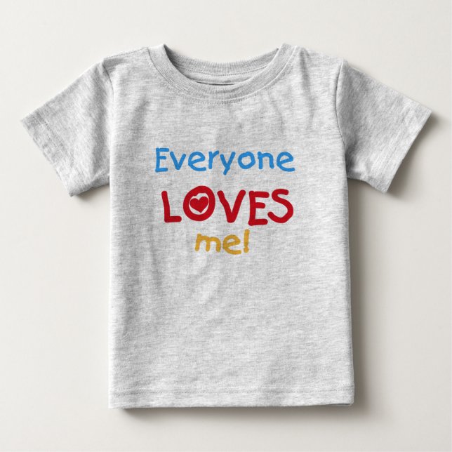 T-shirt Pour Bébé Chacun m'aime (Devant)
