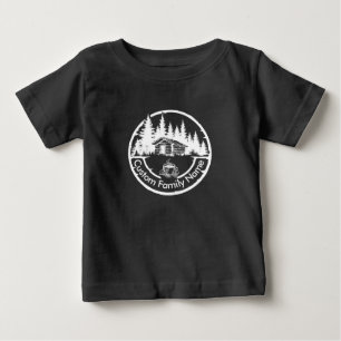 T-shirt Pour Bébé Chalet Cabane Grange Maison Nom de Famille Perso