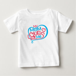 T-shirt Pour Bébé Chaleureux "Ma mère m'aime" Conception spéciale de
