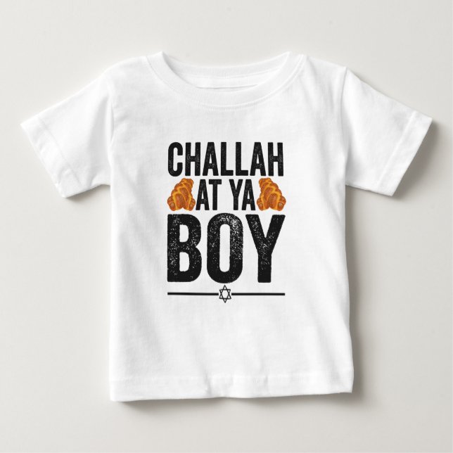 T-shirt Pour Bébé Challah at Ya boy Funny Jewish Hanukkah Holiday (Devant)