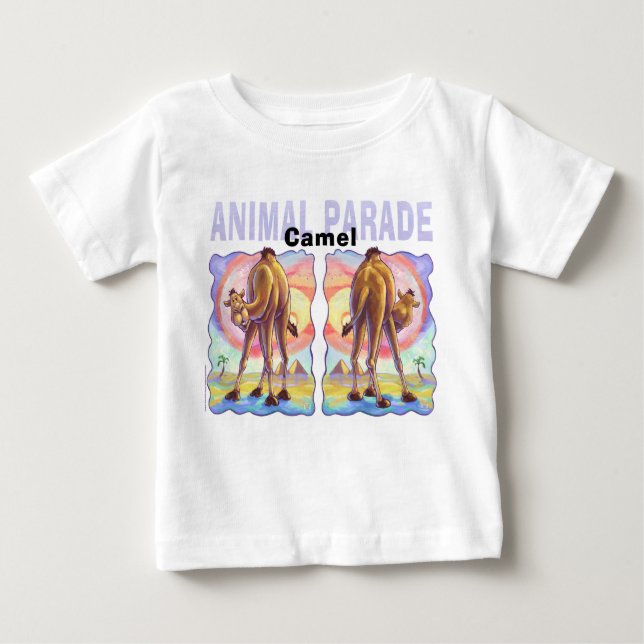 T-shirt Pour Bébé Chameau mignon à venir et à aller (Devant)