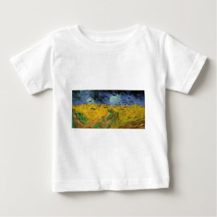 T-shirt Pour Bébé Champ de blé avec corbeaux