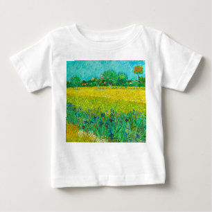 T-shirt Pour Bébé Champ Van Gogh avec Irises près d'Arles