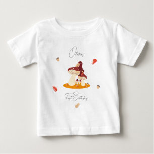 T-shirt Pour Bébé Champignon forestier Premier anniversaire