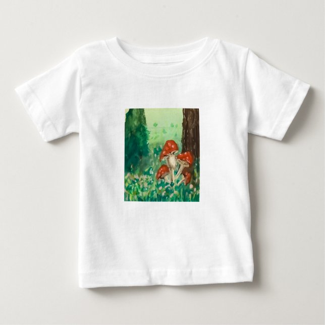 T-shirt Pour Bébé Champignons (Devant)