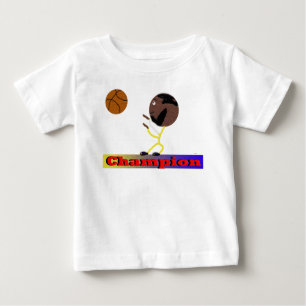 T-shirt Pour Bébé Champion d'athlétisme de Bowling Ball Head