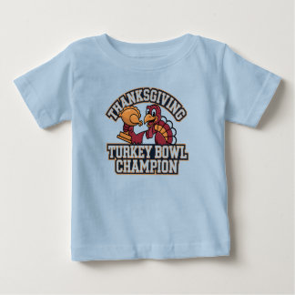 T-shirt Pour Bébé Champion de la Coupe de la dinde Football Fun Jour