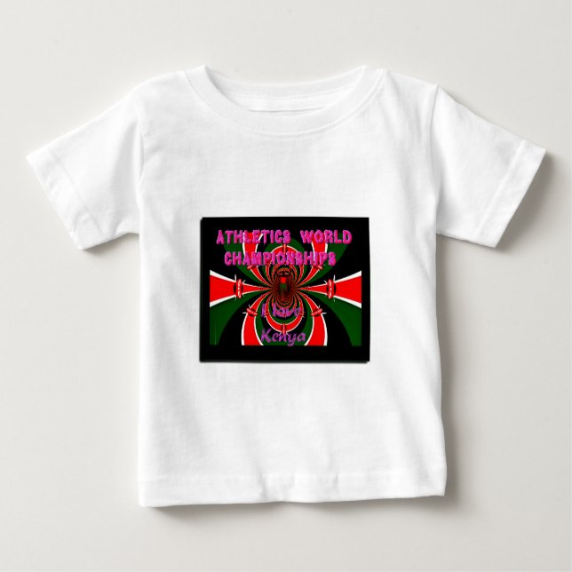 T-shirt Pour Bébé Championnats du monde d'athlétisme du Kenya : Drap (Devant)