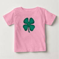 Chance 4 feuilles irlandais Clover rose bébé chemi