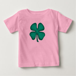 T-shirt Pour Bébé Chance 4 feuilles irlandais Clover rose bébé chemi